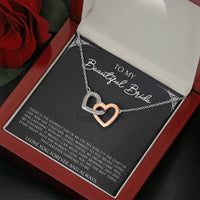 Load image into Gallery viewer, To My Bride Gifts, Today Is The Happiest Day of My Life, Interlocking Heart Necklace For Women, Wedding Day Thank You Ideas From Groom
