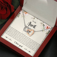 Load image into Gallery viewer, To My Aunt Gifts, Aunt on Her Birthday, Interlocking Heart Necklace For Women, Aunt Birthday Present From Niece Nephew
