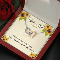 Load image into Gallery viewer, To My Sister-in-law Gifts, You&#39;re Not My Best Friend, Interlocking Heart Necklace For Women, Birthday Present Idea From Sister
