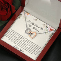 Load image into Gallery viewer, Birthday Gifts For Women, May Your Wishes Come True, Interlocking Heart Necklace, Happy Birthday Message Card Jewelry For Friend
