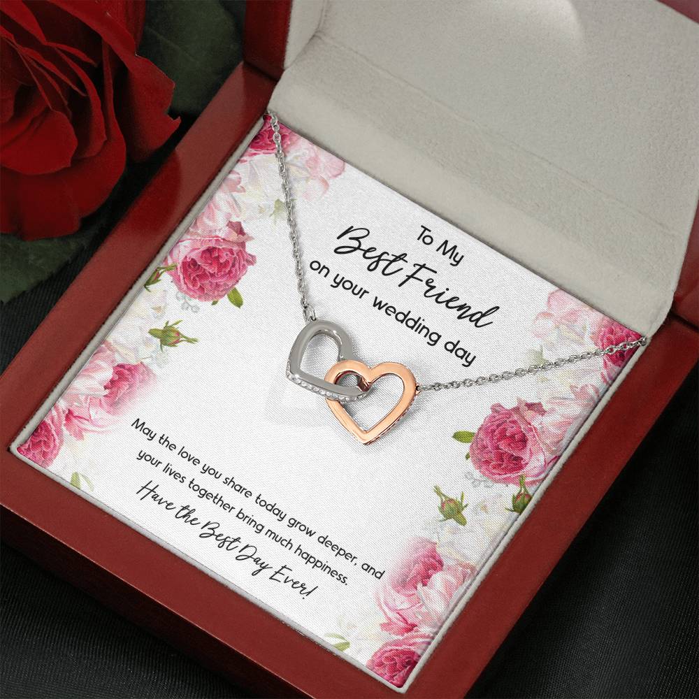 Bride Gifts, Have the Best Day Ever, Interlocking Heart Necklace For Women, Wedding Day Thank You Ideas From Best Friend