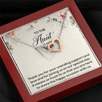 Load image into Gallery viewer, Aunt of the Groom Gifts, Thank You for Your Support, Interlocking Heart Necklace For Women, Wedding Day Thank You Ideas From Groom

