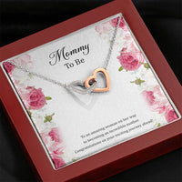 Load image into Gallery viewer, Gift for Expecting Mom, To An Amazing Woman, Mom to Be Interlocking Heart Necklace For Women, Pregnancy Gift For New Mother
