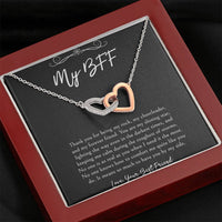 Load image into Gallery viewer, To My Friend Gifts, It Means So Much To Have You By My Side, Interlocking Heart Necklace For Women, Birthday Present Idea From Bestie
