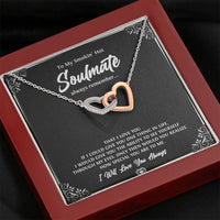 Load image into Gallery viewer, To My Soulmate, Smokin Hot Soulmate, Interlocking Heart Necklace For Girlfriend, Anniversary Birthday Valentines Day Gifts From Boyfriend
