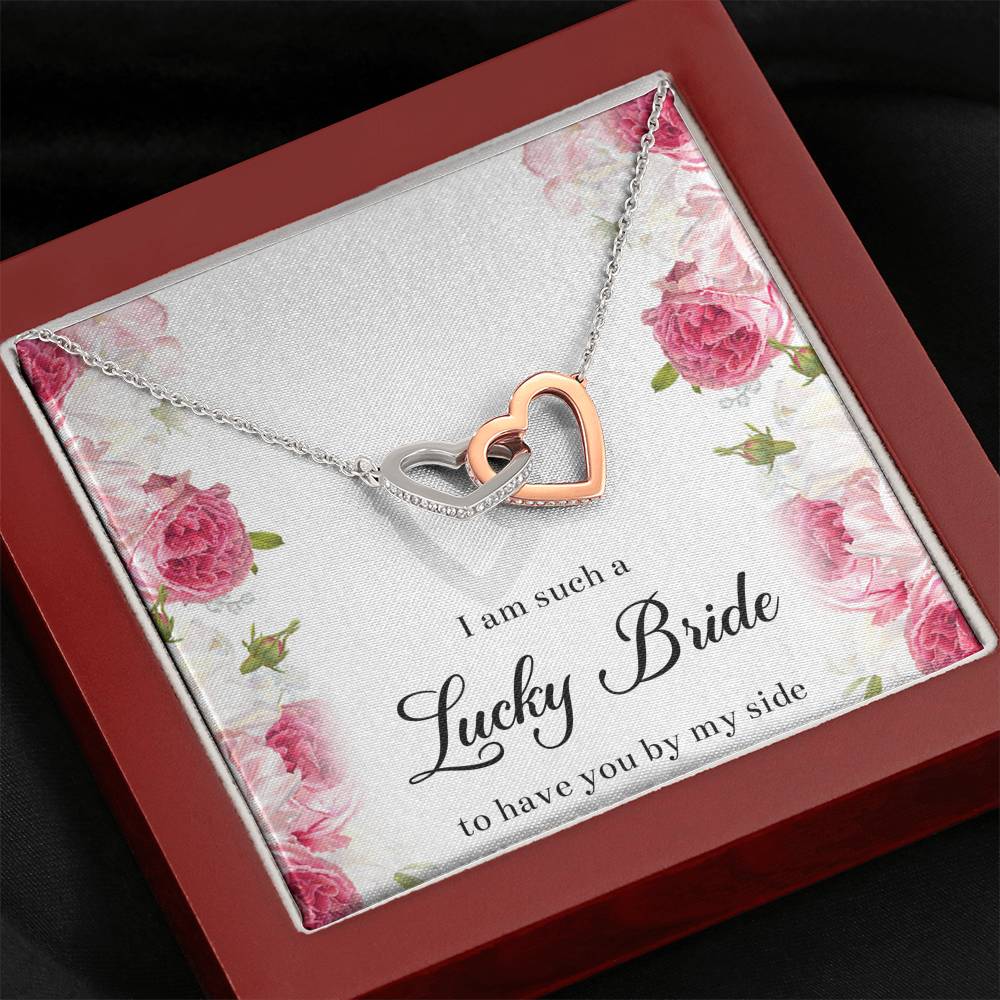 To My Bridesmaid Gifts, I Am Lucky To Have You, Alluring Beauty Necklace For Women, Wedding Day Thank You Ideas From Bride