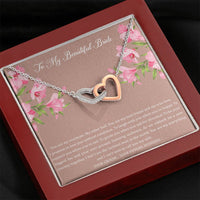 Load image into Gallery viewer, To My Bride Gifts, You Are My Soulmate My Other Half, Interlocking Heart Necklace For Women, Wedding Day Thank You Ideas From Groom
