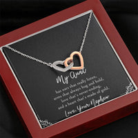 Load image into Gallery viewer, To My Aunt Gifts, Love That&#39;s Never Ending, Interlocking Heart Necklace For Women, Birthday Present Idea From Nephew
