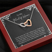 Load image into Gallery viewer, To My Maid Of Honor Gifts, Love And Support, Interlocking Heart Necklace For Women, Wedding Day Thank You Ideas From Bride
