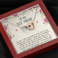 Load image into Gallery viewer, To My Best Friend Gifts, I Am So Blessed, Interlocking Heart Necklace For Women, Birthday Present Idea From Bestie

