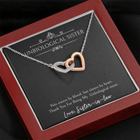 Load image into Gallery viewer, To My Unbiological Sister Gifts, Sister By Heart, Interlocking Heart Necklace For Women, Birthday Present Idea From Sister-in-law
