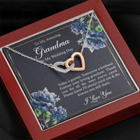 Load image into Gallery viewer, Grandmother of the Groom Gifts, Forever Your Grandson, Interlocking Heart Necklace For Women, Wedding Day Thank You Ideas From Groom
