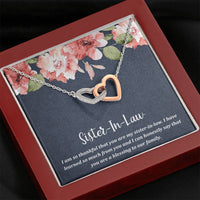 Load image into Gallery viewer, To My Sister-in-law Gifts, I Have Learned So Much from You, Interlocking Heart Necklace For Women, Birthday Present Idea From Sister
