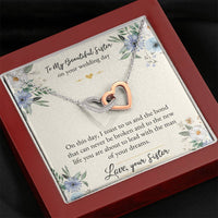 Load image into Gallery viewer, Bride Gifts, On This Day, Interlocking Heart Necklace For Women, Wedding Day Thank You Ideas From Sister
