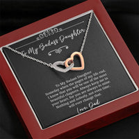 Load image into Gallery viewer, To My Badass Daughter Gifts, Someday When The Pages of My Life End, Interlocking Heart Necklace For Women, Birthday Present Idea From Dad

