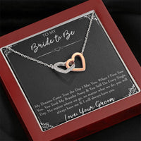 Load image into Gallery viewer, To My Bride  Gifts, My Dreams Came True, Interlocking Heart Necklace For Women, Wedding Day Thank You Ideas From Groom
