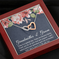 Load image into Gallery viewer, Grandmother of the Groom Gifts, Today Is A Special Day, Interlocking Heart Necklace For Women, Wedding Day Thank You Ideas From Bride
