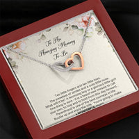 Load image into Gallery viewer, Gift for Expecting Mom, Brand New Miracle, Mom to Be Interlocking Heart Necklace For Women, Pregnancy Gift For New Mother
