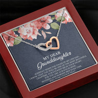 Load image into Gallery viewer, To My Granddaughter Gifts, Someday When The Pages Of My Life End, Interlocking Heart Necklace For Women, Birthday Present Idea From Grandma Grandpa
