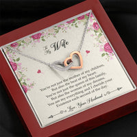 Load image into Gallery viewer, To My Wife, You Are My Everything, Interlocking Heart Necklace For Women, Anniversary Birthday Gifts From Husband
