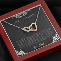 Load image into Gallery viewer, To My Daughter  Gifts, You Are My Greatest Gift, Interlocking Heart Necklace For Women, Birthday Present Idea From Dad
