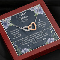 Load image into Gallery viewer, To My Mother-in-law Gifts, I Feel So Lucky, Interlocking Heart Necklace For Women, Birthday Mothers Day Present From Daughter-in-law Son-in-law
