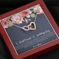 Load image into Gallery viewer, Bride Gifts, I&#39;m So Happy You Found A Partner, Interlocking Heart Necklace For Women, Wedding Day Thank You Ideas From Best Friend
