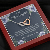 Load image into Gallery viewer, To My Stepdaughter Gifts, I May Not Have Carried You For 9 Months, Interlocking Heart Necklace For Women, Birthday Present Idea From Stepmom
