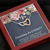 Load image into Gallery viewer, To My Best Friend Gifts, Friendship For Eternity, Interlocking Heart Necklace For Women, Birthday Present Idea From Bestie

