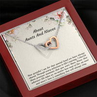 Load image into Gallery viewer, To My Niece Gifts, How Grateful I Am For That Special Bond, Interlocking Heart Necklace For Women, Niece Birthday Present From Aunt

