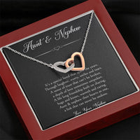 Load image into Gallery viewer, To My Aunt Gifts, Special Bond, Interlocking Heart Necklace For Women, Birthday Present Idea From Nephew
