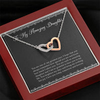 Load image into Gallery viewer, To My Daughter Gifts, You Are One Of My Greatest Joys, Interlocking Heart Necklace For Women, Birthday Present Ideas From Mom Dad
