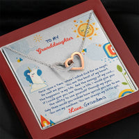 Load image into Gallery viewer, To My Granddaughter Gifts, You are always my little girl, Interlocking Hear Necklace For Women, Present From Grandma
