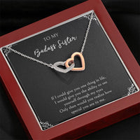 Load image into Gallery viewer, To My Badass Sister Gifts, You Are Special To Me, Interlocking Heart Necklace For Women, Birthday Present Ideas From Sister Brother
