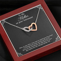 Load image into Gallery viewer, Mom Retirement Gifts, As You Retire, Happy Retirement Interlocking Heart Necklace For Women, Retirement Party Favor From Daughter Son
