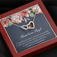 Load image into Gallery viewer, Loss of Baby Gifts, Mama to an Angel, Sympathy Interlocking Heart Necklace For Loss of Baby, Memorial Sorry For Your Loss Present
