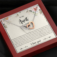 Load image into Gallery viewer, To My Aunt Gifts, Aunt on Her Birthday, Interlocking Heart Necklace For Women, Aunt Birthday Present From Niece Nephew
