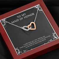 Load image into Gallery viewer, To My Maid of Honor Gifts, I Could Never Say I Do Without You, Interlocking Heart Necklace For Women, Wedding Day Thank You Ideas From Bride
