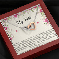 Load image into Gallery viewer, To My Best Friend Gifts, My Tribe , Interlocking Heart Necklace For Women, Birthday Present Idea From Bestie
