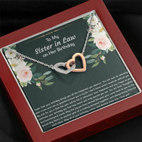 Load image into Gallery viewer, To My Sister-in-law Gifts, I Hope Your Birthday Brings You Happiness, Interlocking Heart Necklace For Women, Birthday Present Idea From Sister
