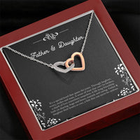 Load image into Gallery viewer, To My Daughter Gifts, Father and Daughter Bond, Interlocking Heart Necklace For Women, Birthday Present Idea From Dad
