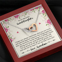 Load image into Gallery viewer, To My Granddaughter Gifts, I hope you always remember that you are loved, Interlocking Heart Necklace For Women, Present From Grandma
