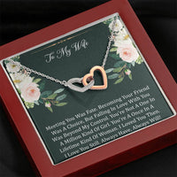 Load image into Gallery viewer, To My Wife, Meeting You Was Fate, Interlocking Heart Necklace For Women, Anniversary Birthday Gifts From Husband
