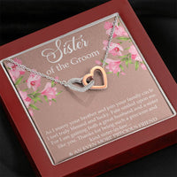 Load image into Gallery viewer, Sister of the Groom Gifts, As I Marry Your Brother, Interlocking Heart Necklace For Women, Wedding Day Thank You Ideas From Bride
