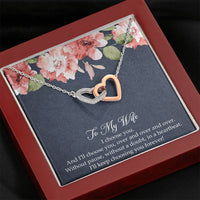 Load image into Gallery viewer, To My Wife, I’ll Choose You Over and Over, Interlocking Heart Necklace For Women, Anniversary Birthday Gifts From Husband
