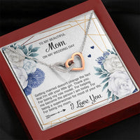 Load image into Gallery viewer, To My Mom Gifts, I&#39;m Still Your Little Girl, Interlocking Heart Necklace For Women, Wedding Day Thank You Ideas From Daughter

