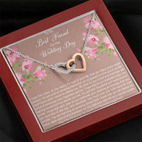 Load image into Gallery viewer, Bride Gifts, I Hope You Enjoy Every Single Moment, Interlocking Heart Necklace For Women, Wedding Day Thank You Ideas From Best Friend
