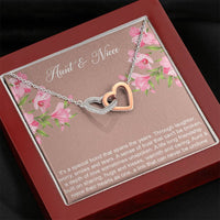 Load image into Gallery viewer, To My Aunt Gifts, Special Bond, Interlocking Heart Necklace For Women, Aunt Birthday Present From Niece
