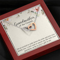 Load image into Gallery viewer, Grandmother of the Groom Gifts, Spend Life With Your Grandson, Interlocking Heart Necklace For Women, Wedding Day Thank You Ideas From Bride
