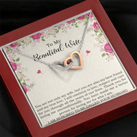 Load image into Gallery viewer, To My Wife, To My Beautiful Wife, Interlocking Heart Necklace For Women, Anniversary Birthday Gifts From Husband
